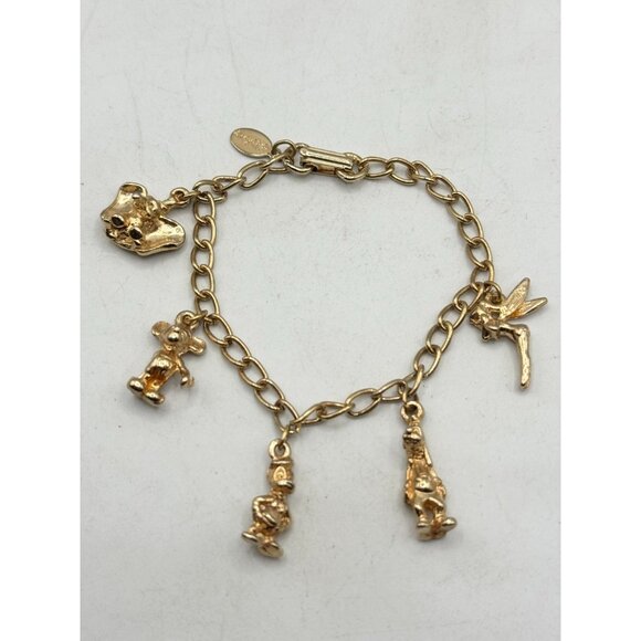 Disney vintage character gold charm bracelet - Picture 2 of 5